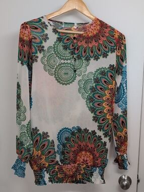 DESIGUAL BOHO BLOUSE SIZE MEDIUM